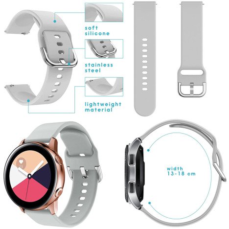 Set 4 Curele iUni compatibile cu Samsung Galaxy Watch 46mm, Samsung Watch Gear S3, 22 mm, Gray, Oran